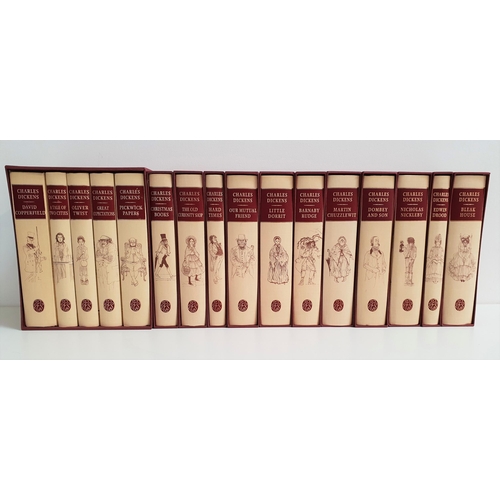 252 - FOLIO SOCIETY THE WORKS OF CHARLES DICKENS 
comprising Hard Times, Our Mutual Friend, David Copperfi... 