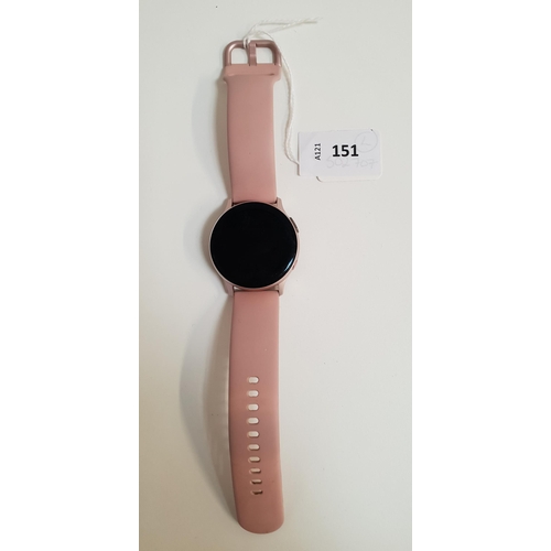 151 - SAMSUNG GALAXY ACTIVE WATCH
model SM-R830, S/N RFAR324G3XB
Note: It is the buyer's responsibility to... 