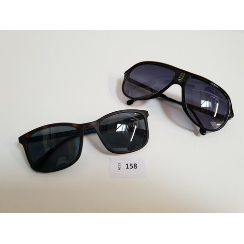 158 - TWO PAIRS OF DESIGNER SUNGLASSES
comprising a pair of Prada Linea Rossa sunglasses and a pair of Car... 