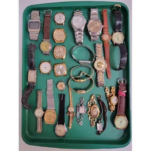 90 - SELECTION OF MOSTLY VINTAGE LADIES AND GENTLEMEN'S WRISTWATCHES
including Siro Sports, Seiko, Mondai... 