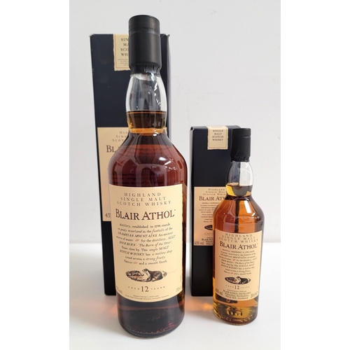 319 - TWO BOTTLES OF BLAIR ATHOL 12 YEAR OLD HIGHLAND SINGLE MALT SCOTCH WHISKY
both from Flora and Fauna ... 