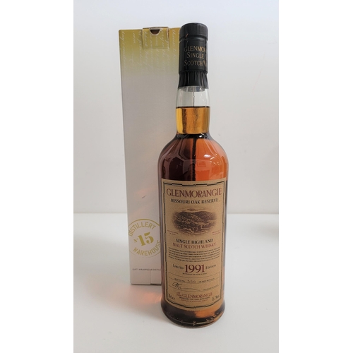 348 - GLENMORANGIE MISSOUOURI OAK RESERVE LIMITED EDITION 1991 11 YEAR OLD HIGHLAND SINGLE MALT SCOTCH WHI... 