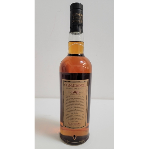 348 - GLENMORANGIE MISSOUOURI OAK RESERVE LIMITED EDITION 1991 11 YEAR OLD HIGHLAND SINGLE MALT SCOTCH WHI... 