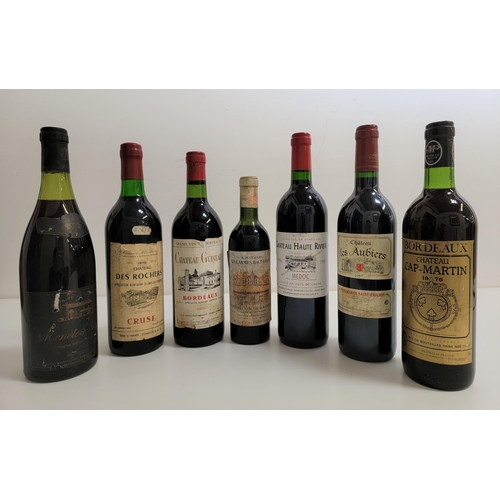 356 - SELECTION OF SEVEN BOTTLES OF VINTAGE FRENCH RED WINE
comprising Chateau les Aubiers Puisseguin-Sain... 