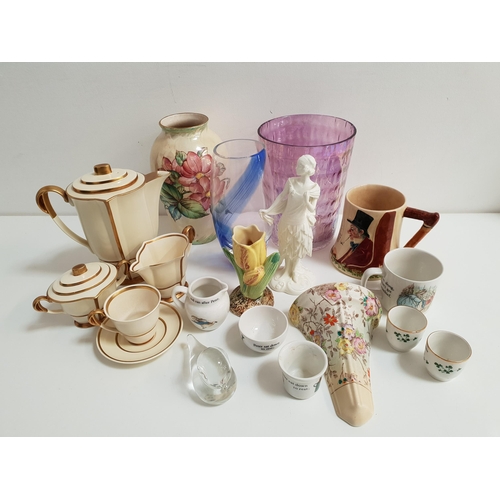 164 - MIXED LOT OF CERAMICS AND GLASSWARE
including a Carlton Ware batchelors coffee set, Crown Devon Fiel... 