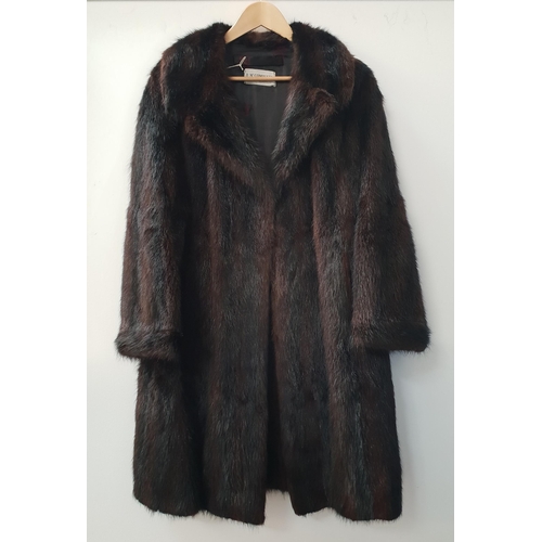 278 - LADIES FULL LENGTH MINK COAT
with a retailers label for 'D. McComiskey of Glasgow'