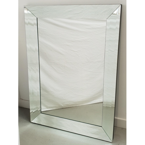 488 - LARGE RECTANGULAR WALL MIRROR
with a mirrored frame, 111cm x 80cm