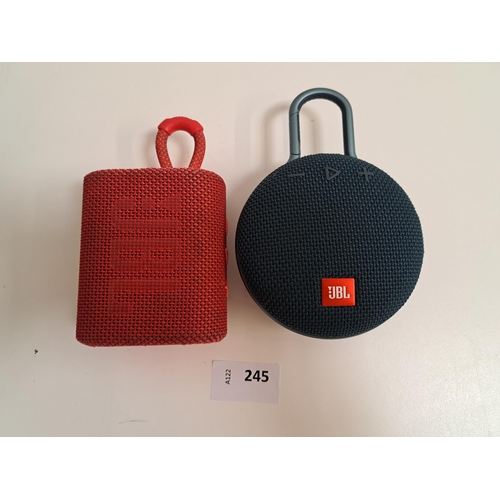 245 - TWO JBL BLUETOOTH SPEAKERS