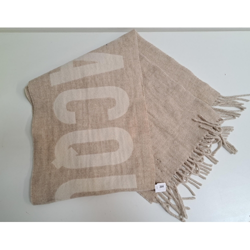 264 - JACQUEMUS LOGO VIRGIN WOOL SCARF
100% wool 
Note: there are some marks/stains