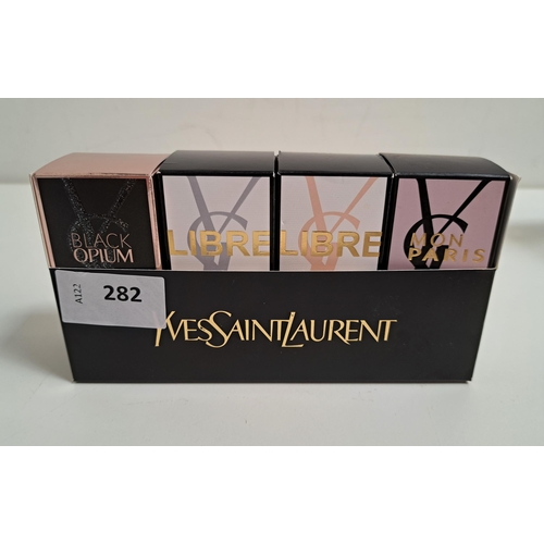 282 - YVES SAINT LAURENT PERFUME TRAVEL SELECTION 
comprising Black Opium eau de parfum (7.5ml), Libre eau... 