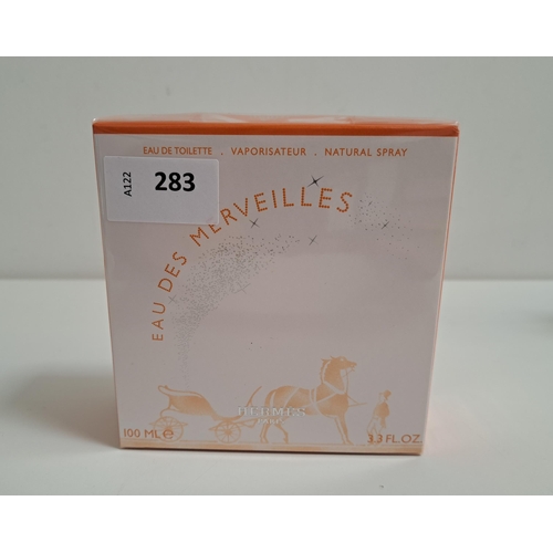 283 - NEW AND BOXED HERMES EAU DES MERVEILLES 
eau de toilette (100ml)