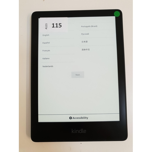 115 - AMAZON KINDLE PAPERWHITE 5
serial number G001 PX11 2096 0AD1
Note: It is the buyer's responsibility ... 