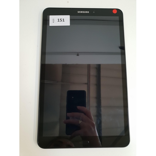 151 - SAMSUNG GALAXY TAB A 
Model: SM-T580.  Serial number R52K70P3HNX. Google Account Locked.  Note: It i... 