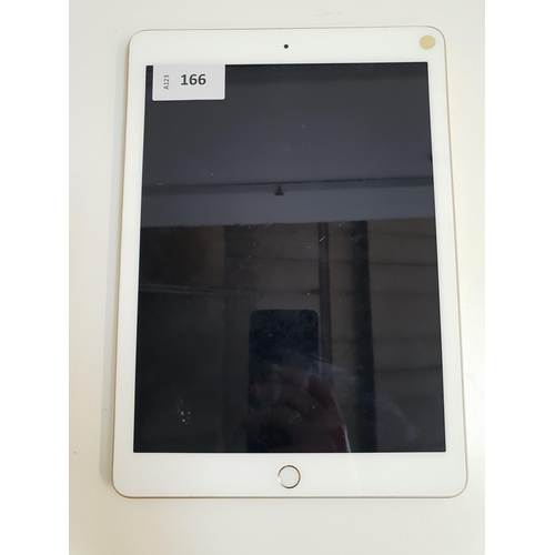 166 - APPLE IPAD 5TH GENERATION - A1822 - WIFI  
serial number F9FT8965HP9X. Apple account locked. 
Note: ... 