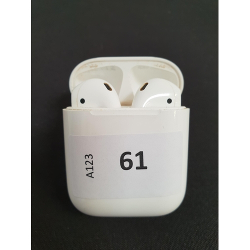 61 - PAIR OF APPLE AIRPODS 2ND GENERATION
in Lightning charging case