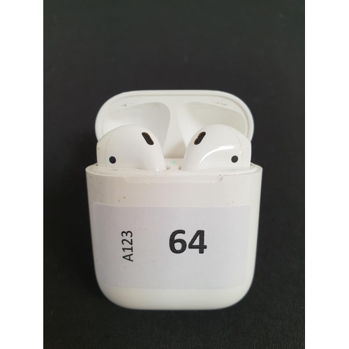 64 - PAIR OF APPLE AIRPODS 1ST GENERATION
in Lightning charging case