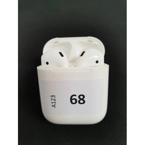 68 - PAIR OF APPLE AIRPODS 2ND GENERATION
in Lightning charging case