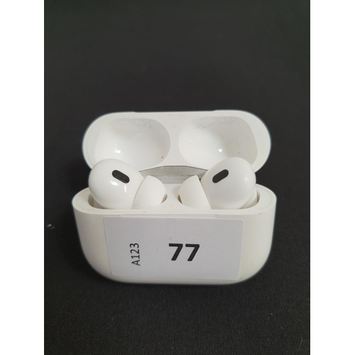 77 - PAIR OF APPLE AIRPODS PRO 2ND GENERATION
in AirPods MagSafe for Pro 2nd generation charging case