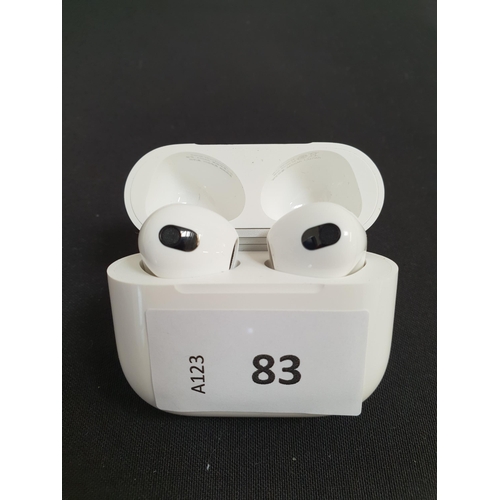 83 - PAIR OF APPLE AIRPODS 3RD GENERATION
in MagSafe charging case