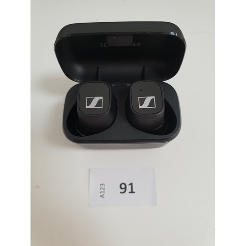 91 - PAIR OF SENNHEISER CX 400BT TRUE WIRELESS EARBUDS
in charging case