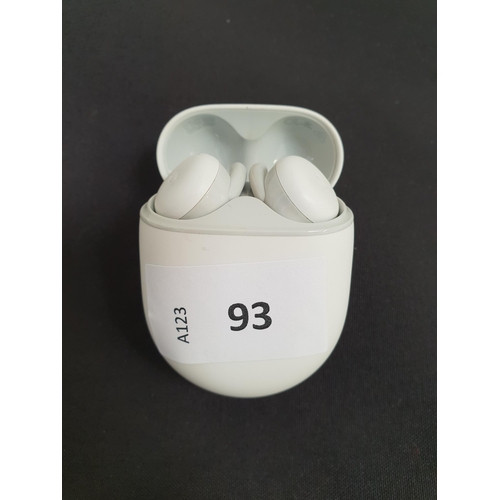 93 - PAIR OF GOOGLE PIXEL BUDS A-SERIES EARBUDS
in charging case