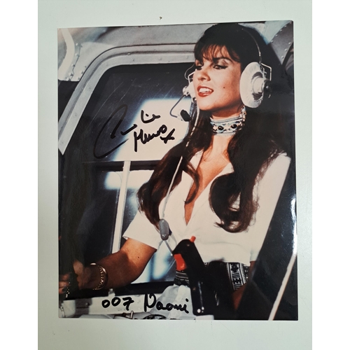 36 - CAROLINE MUNRO
signed 10x8 colour photograph as Bond Girl. Signed with name and '007 Naomi'; togethe... 