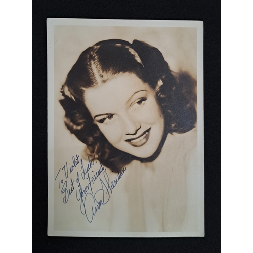 71 - ANN SHERIDAN
signed 7x5 black and white photograph. With inscription 'To Violet'
Note: American actr... 