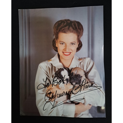 73 - MAUREEN O'HARA
signed page from a magazine illustrating the actress. With dedication 'To Bob'. Toget... 