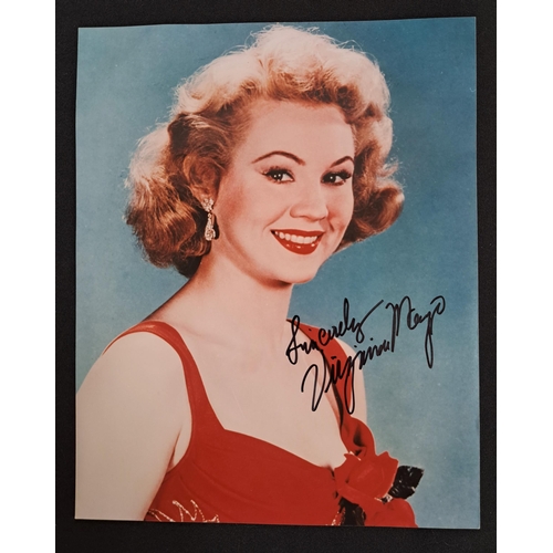 76 - VIRGINIA MAYO
signed 10x8 colour photograph. With Chaucer certificate of authenticity
Note: American... 