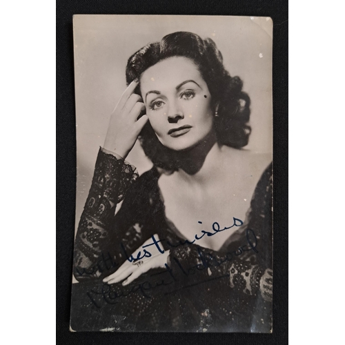 82 - MARGARET LOCKWOOD
two signed black and white portrait cards; together with two further postcards rel... 