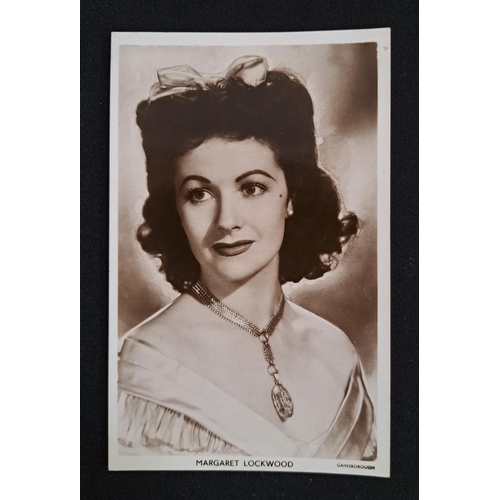 83 - MARGARET LOCKWOOD
two signed black and white portrait cards; together with another postcard relating... 