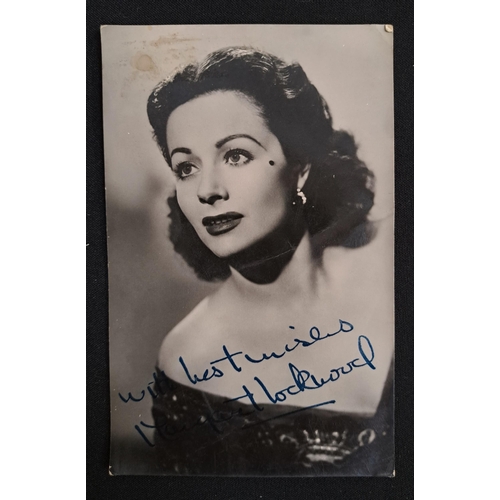 84 - MARGARET LOCKWOOD
two signed black and white portrait cards; together with two further postcards rel... 