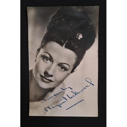 85 - MARGARET LOCKWOOD
two signed black and white portrait cards; together with another postcard relating... 