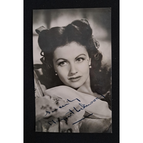 85 - MARGARET LOCKWOOD
two signed black and white portrait cards; together with another postcard relating... 