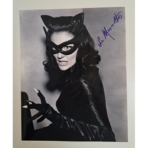 90 - LEE MERIWETHER
signed 10x8 black and white photograph as Catwoman. With Certificate of Authenticity.... 