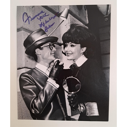 95 - FRANCINE YORK
signed 10x8 black and white photograph as Lydia Limpet with the Bookworm from Batman. ... 