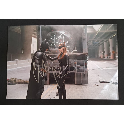 97 - CHRISTIAN BALE
signed colour photograph from The Dark Knight Rises, with Christian Bale as Batman an... 