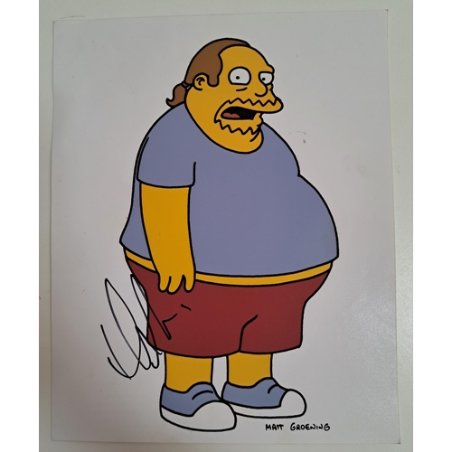 105 - FIVE THE SIMPSONS SIGNED 10x8 CHARACTER SHOTS
comprising Lisa signed by Yeardley Smith; Ned Flanders... 