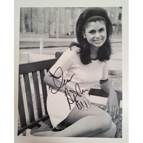 110 - AYSHEA BROUGH
three signed 10x8 photographs, two black and white and one in colour. 
Note: English s... 