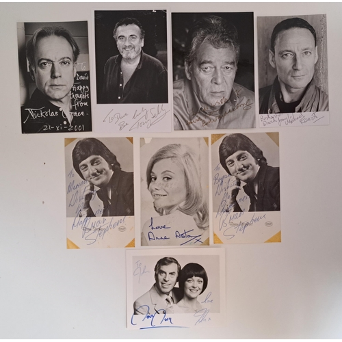 112 - SELECTION OF SIGNED PHOTOGRAPHS OF ACTORS AND ACTRESSES
including Edward de Souza, Timothy Watson, R... 