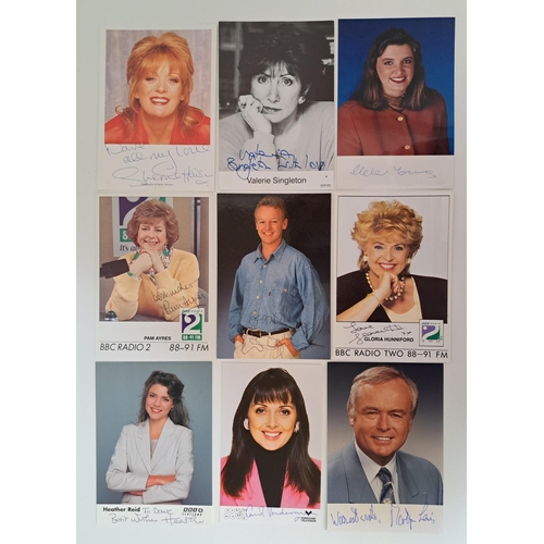 113 - SELECTION OF SIGNED PHOTOGRAPHS OF TV AND RADIO PRESENTERS
including Mark Radcliffe and Marc Riley, ... 