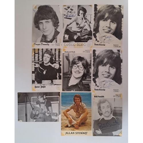 114 - SELECTION OF SIGNED RADIO CLYDE POSTCARDS
comprising Tiger Tim, Dougie Donnelly, Brian Lord, Tom Fer... 