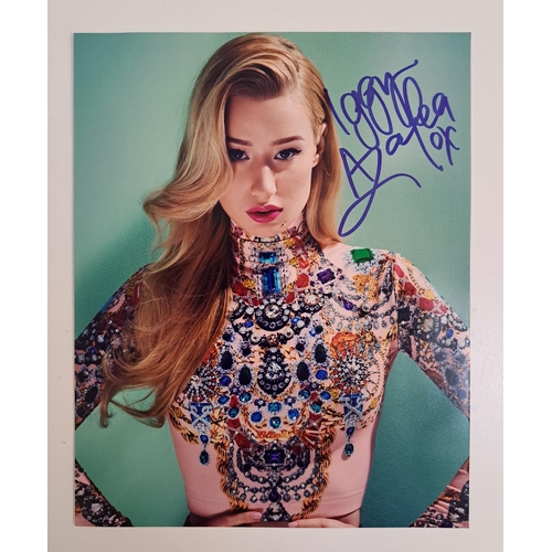 120 - IGGY AZALEA
signed 10x8 colour photograph. With Chaucer certificate of authenticity.
Note: Australia... 