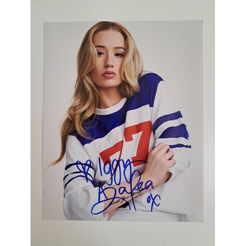 121 - IGGY AZALEA
signed 10x8 colour photograph. 
Note: Australian rapper, songwriter, and model.