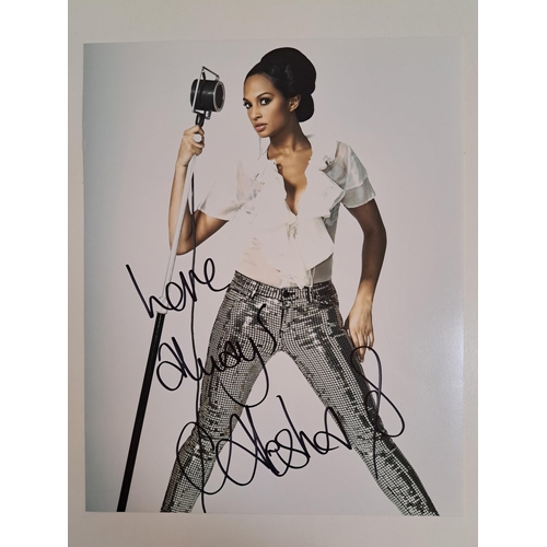 123 - ALESHA DIXON
signed 10x8 colour photograph. 
Note:  English singer, rapper, dancer, television perso... 