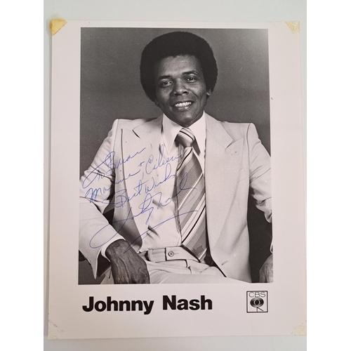 125 - JOHNNY NASH
signed 10x8 black and white photograph. With dedication 'To Brian, Marina and Aileen'
No... 