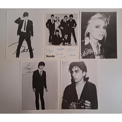 127 - BLONDIE
selection of Blondie related items comprising an 8x6 black and white photograph of the band ... 