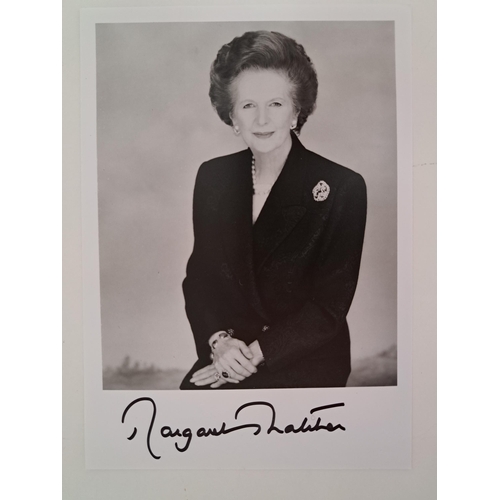 145 - MARGARET THATCHER
signed 7x5 black and white portrait photograph. With Chaucer Certificate of Authen... 