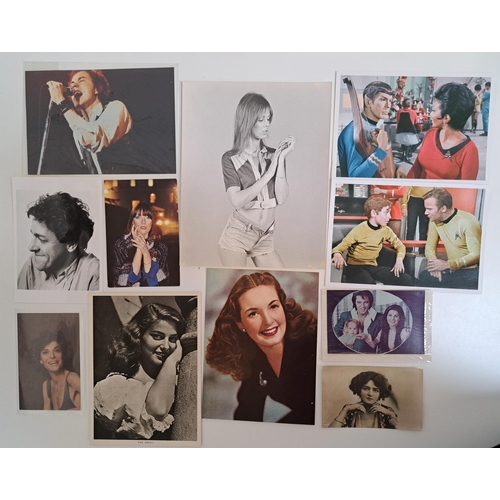 152 - SELECTION OF CELEBRITY PHOTOGRAPHS, PUBLICITY PORTRAITS AND POSTCARDS
including John Lydon, Sid and ... 