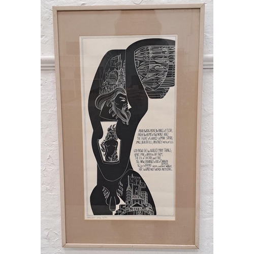 306 - ALASDAIR GRAY (Scottish 1934-2019)
Inside the box of bone, limited edition screen print, signed and ... 